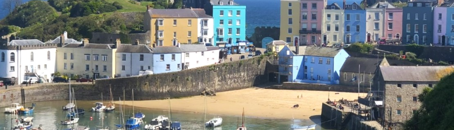 Harbour side properties in Tenby