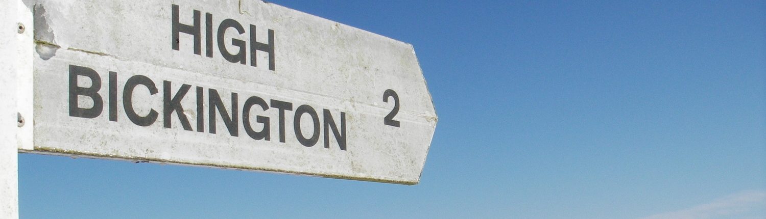 High Bickington Town sign
