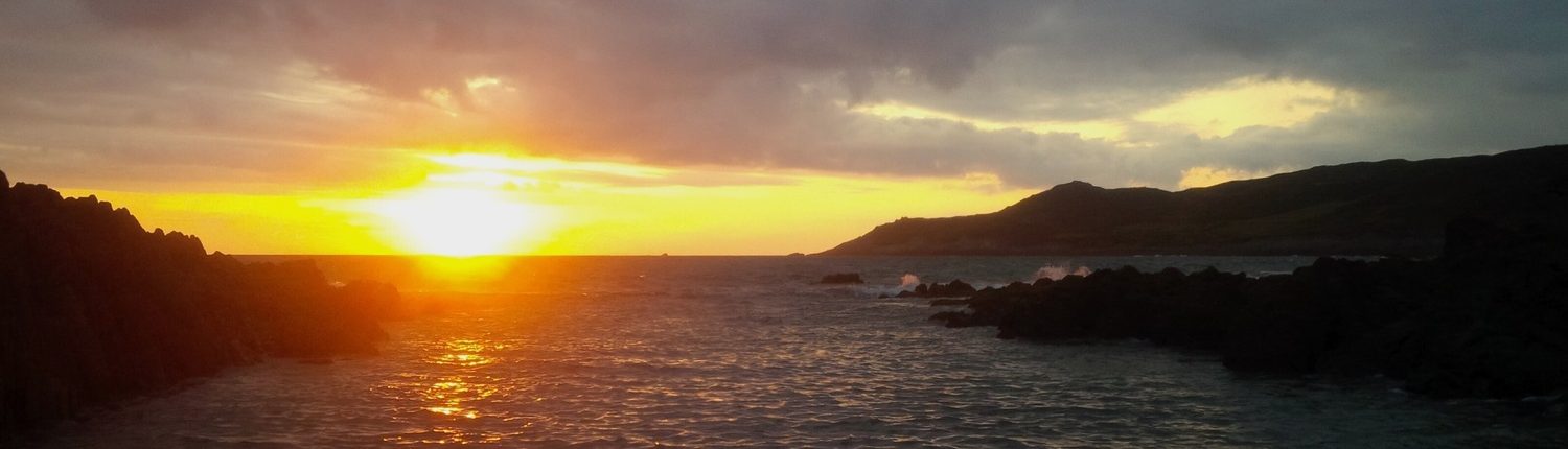 Sunset over Woolacombe beach